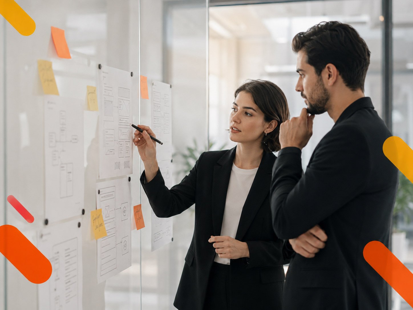 Equipo de KETMAR SOLUCIONES estructurando la metodología de un proyecto.